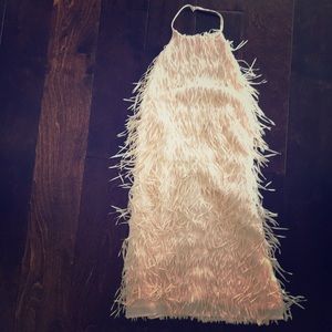 Fun Blush Fringe Dress